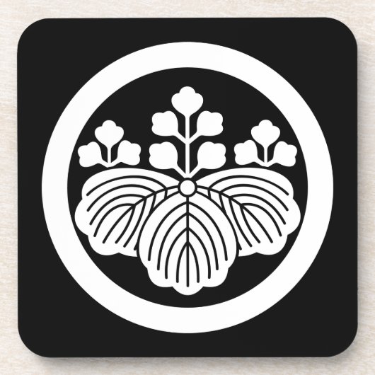 Dessous-de-verre Paulownia with 5&3 blooms in circle (Devant)