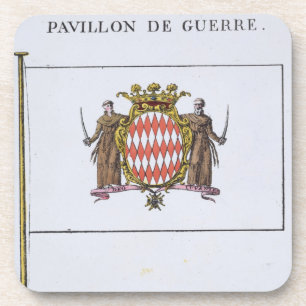 Dessous-de-verre Pavillon de Guerre, détail des drapeaux du Monaco