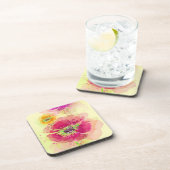 Dessous-de-verre Pavots peints 2 d'aquarelle (Côté Droit)
