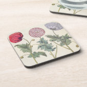 Dessous-de-verre Pavots : rubicundis multiplex des albumoris (Côté gauche)