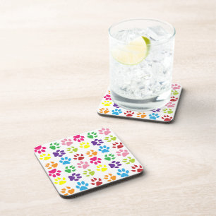 Dessous-de-verre Paws Colorés, Paws Chiens, Paws Chat