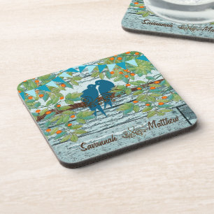 Dessous-de-verre Pays de Bunting Chic Oiseaux de l'amour perchés da