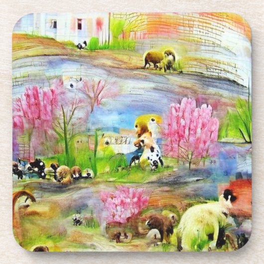 Dessous-de-verre Paysage aquarelle (Devant)