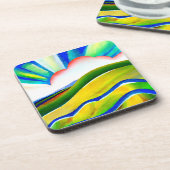 Dessous-de-verre Paysage de Sunburst Rainbow (Côté gauche)