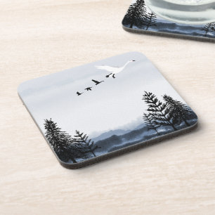 Dessous-de-verre Paysage hivernal surréaliste