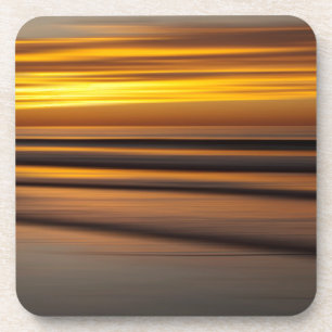 Dessous-de-verre Paysage marin abstrait au coucher du soleil, CA
