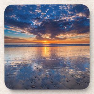 Dessous-de-verre Paysage marin dramatique, coucher de soleil, CA