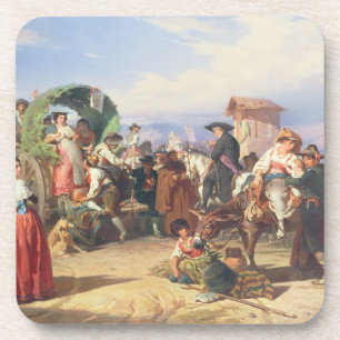 Dessous-de-verre Paysans de la Campanie, 1860 (huile sur la toile)