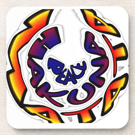 Dessous-de-verre "Peace Hakuna Matata" (Devant)