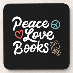 Dessous-de-verre Peace Looks Geeky & Cute Reading