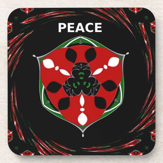 Dessous-de-verre "Peace : with Shield Emblem" (Devant)