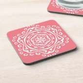 Dessous-de-verre Peach Mandala (Côté gauche)