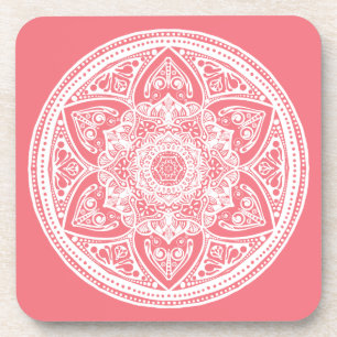 Dessous-de-verre Peach Mandala