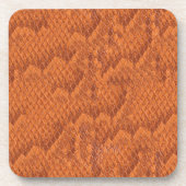 Dessous-de-verre Peau de serpent orange (Devant)