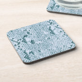 Dessous-de-verre Peau turquoise de serpent (Côté gauche)