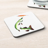 Dessous-de-verre Pêche au brochet et pêche à la mouche (Côté gauche)