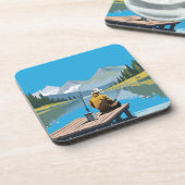 Dessous-de-verre Pêche Pacifique Le Matin À quai (Côté gauche)