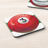 Dessous-de-verre Peint 3 Motif de billard (Côté gauche)