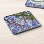 Dessous-de-verre Peinture à l'huile de Jacaranda violet, (Côté gauche)