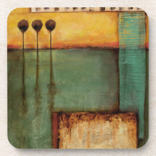 Dessous-de-verre Peinture abstraite avec des clés de piano