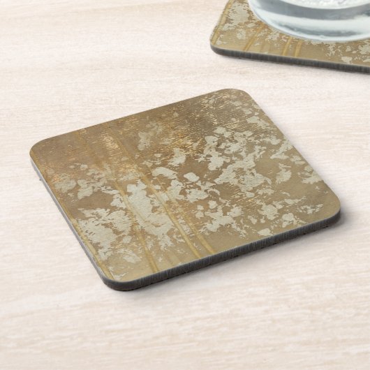 Dessous-de-verre Peinture Abstraite en or avec lunettes d'argent (Côté gauche)