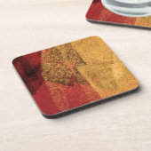 Dessous-de-verre Peinture abstraite jaune rouge (Côté gauche)