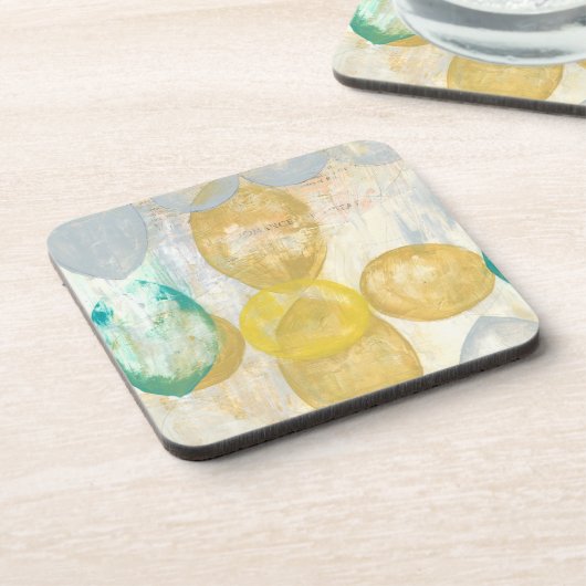 Dessous-de-verre Peinture Abstraite moderne sur papier journal (Côté gauche)