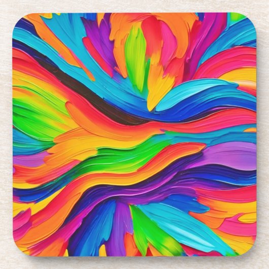 Dessous-de-verre Peinture arc-en-ciel (Devant)
