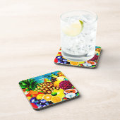 Dessous-de-verre Peinture de fruits exotiques tropicaux. Commandez (Côté Droit)