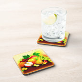 Dessous-de-verre Peinture de fruits tropicaux. Commandez dès mainte (Côté Droit)