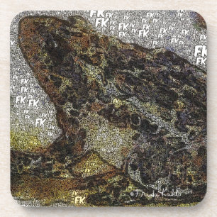 Dessous-de-verre Peinture de grenouille de FK-Style de Frida Kahlo