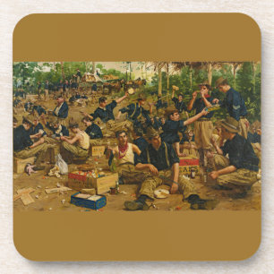 Dessous-de-verre Peinture de guerre classique pour le premier Noël