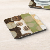 Dessous-de-verre Peinture en panneau de bois de tonalité Terre avec (Côté gauche)