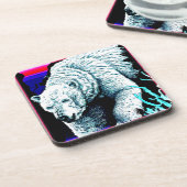 Dessous-de-verre Peinture étonnante d'un ours polaire. Commandez dè (Côté gauche)