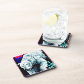 Dessous-de-verre Peinture étonnante d'un ours polaire. Commandez dè (Côté Droit)