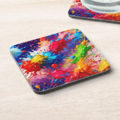 Dessous-de-verre Peinture humide colorée design (Côté gauche)