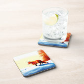 Dessous-de-verre Peinture mignonne d'un Renard Rouge. Commandez dès (Côté Droit)