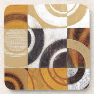 Dessous-de-verre Peinture moderne avec les motifs circulaires