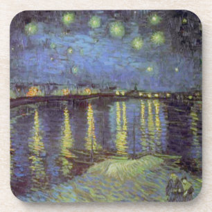 Dessous-de-verre Peinture nocturne étoilée de Van Gogh