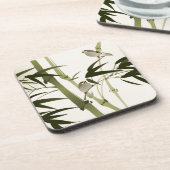 Dessous-de-verre Peinture orientale de style, branches en bambou (Côté gauche)