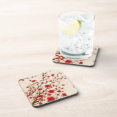 Dessous-de-verre Peinture orientale de style, fleur de prune au (Côté Droit)