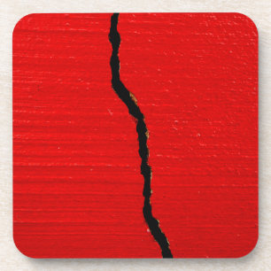 Dessous-de-verre Peinture rouge craquée