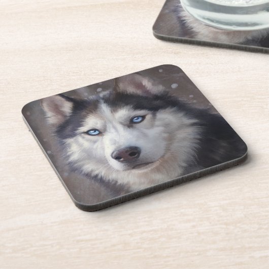 Dessous-de-verre Peinture sibérienne Husky (Côté gauche)