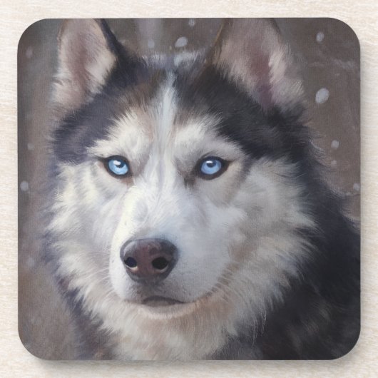 Dessous-de-verre Peinture sibérienne Husky (Devant)