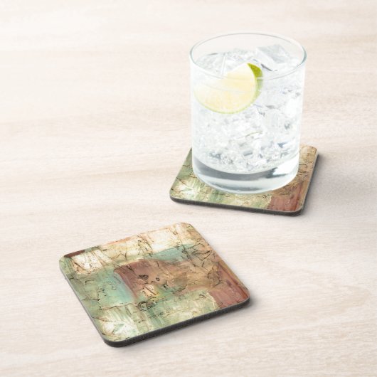 Dessous-de-verre Peinture sur la Terre avec surface fissurée (Côté Droit)