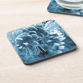 Dessous-de-verre Pénecone bleu glacé primitif (Côté gauche)