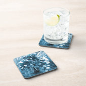 Dessous-de-verre Pénecone bleu glacé primitif (Côté Droit)