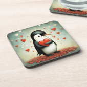 Dessous-de-verre Penguin Love 1 (Côté gauche)