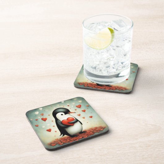 Dessous-de-verre Penguin Love 1 (Côté Droit)