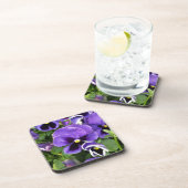 Dessous-de-verre pensées violettes (Côté Droit)